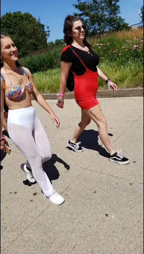 10/10 Petite Teen Raver Goddess at Music Festival Part 1