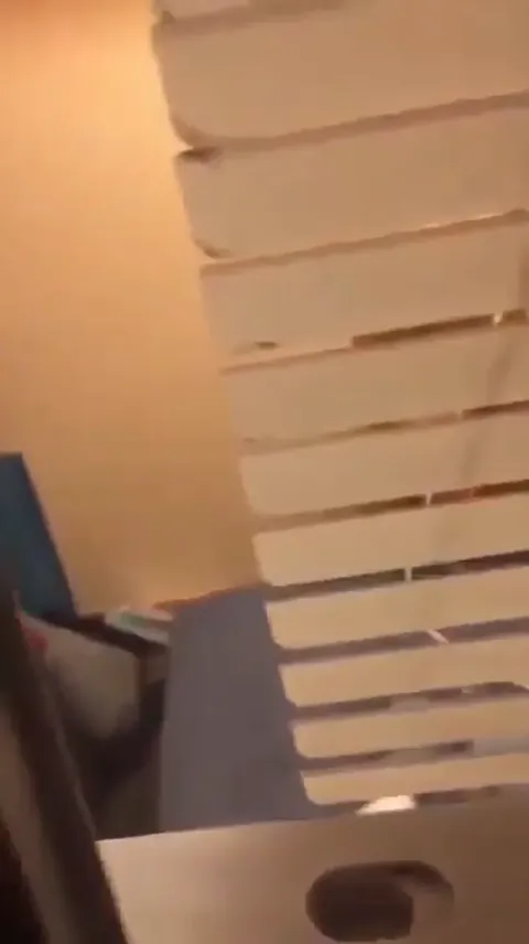 Big tits bathroom spy Part 2