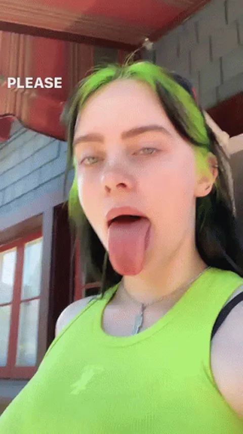 Billie Eilish Giving Us a Tongue Lashing - GIF