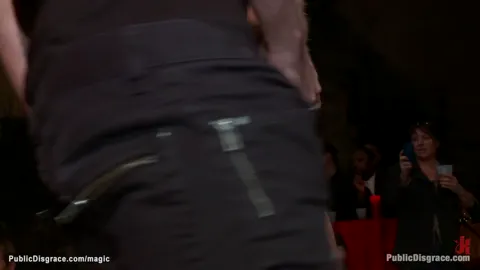 Blindfolded slave ass fisted in public Part 13