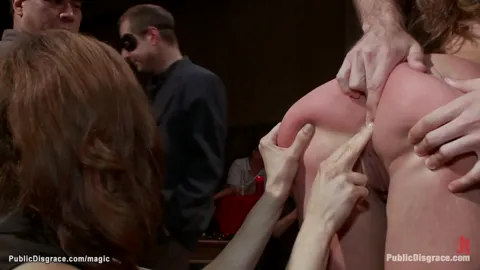 Blindfolded slave ass fisted in public Part 4