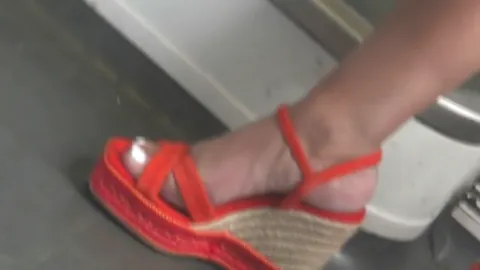 Blond MILF, Hot Legs In Wedges High Heels (pt2) Part 50