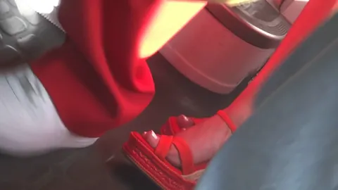 Blond MILF, Hot Legs In Wedges High Heels (pt2) Part 57