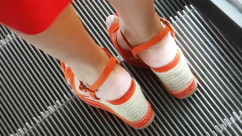 Blond MILF, Hot Legs In Wedges High Heels (pt2) Part 61