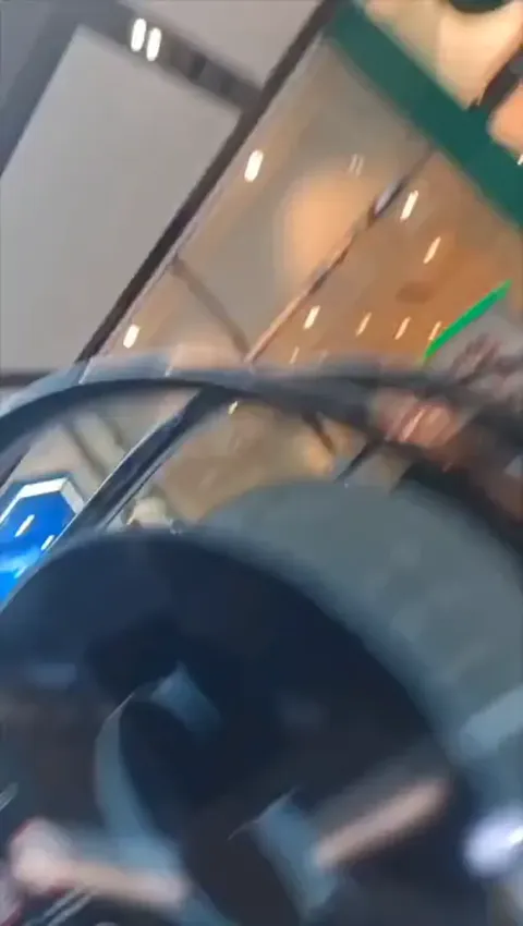 Blonde Hottie upskirt on the escalator Part 1
