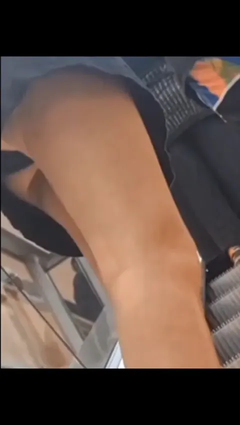 Blonde Hottie upskirt on the escalator Part 3