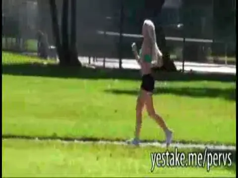 Busty blonde spied on during her workout<-> Part 3