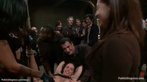 Busty sub spanked and fucked in public Part 30