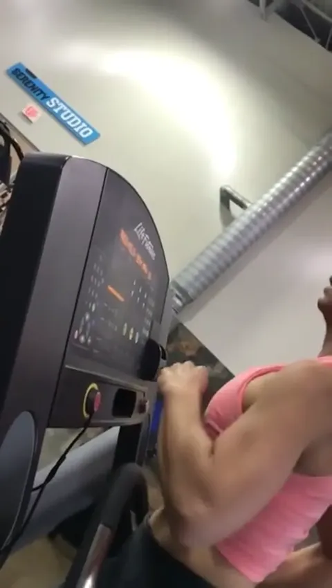 Candid Big Tits on the Treadmill Part 3