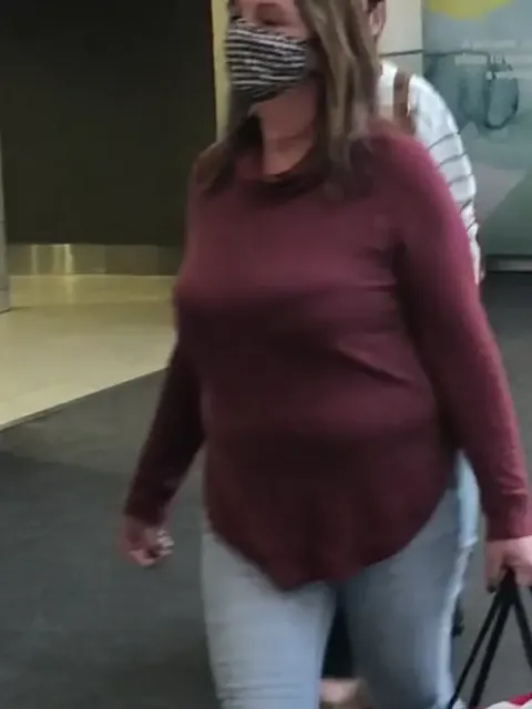 Candid huge tit, big belly, thick, chubby milf Part 3