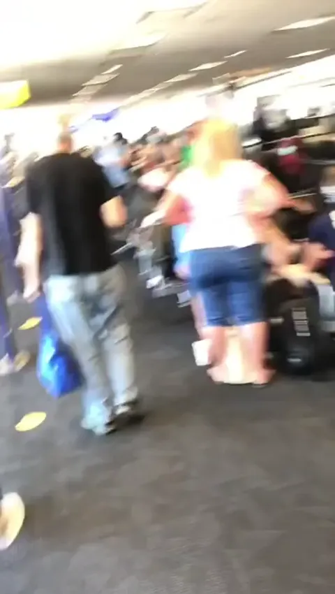 Candid thick, bbw, blonde, milf bending over Part 2