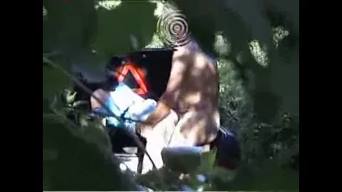 Couple caught fucking in the woods by a peeper Part 16