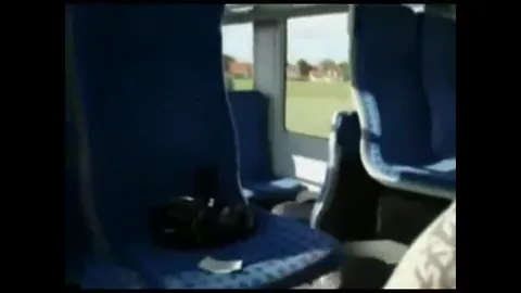 Cute tattooed teen blows and swallows in a train Part 4