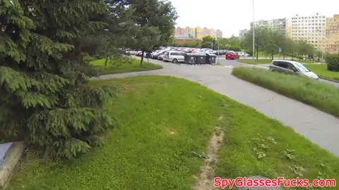 Dicksucking beauty enjoys public blowjob Part 49