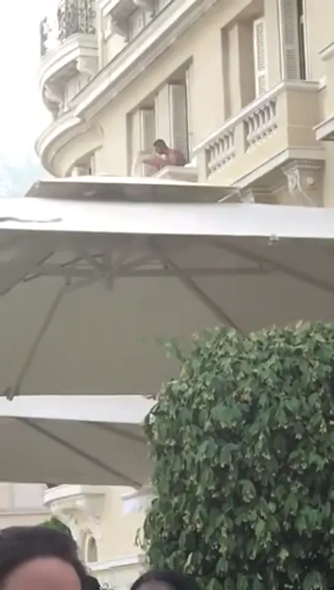 Euro Couple Fuck Like Rabbits on Public Balcony Part 4