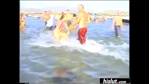 Fit chicks go crazy at the beach Part 56