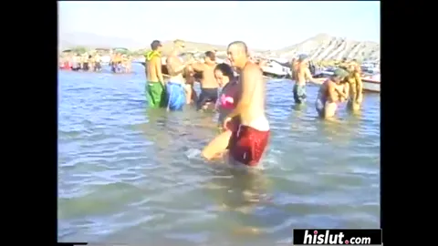 Fit chicks go crazy at the beach Part 63
