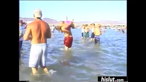 Fit chicks go crazy at the beach Part 73