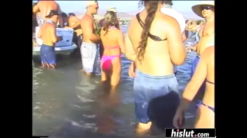 Fit chicks go crazy at the beach Part 77