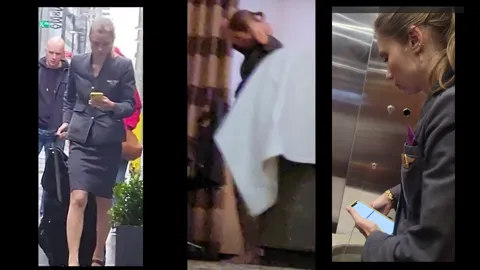 Flight Attendant Spied Changing Part 1