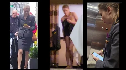 Flight Attendant Spied Changing Part 2