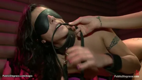 Gagged babe rough anal fucked in public Part 13