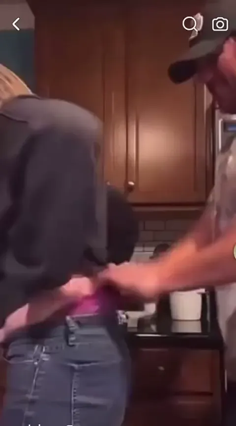 Girl gets brutal wedgie on Instagram live Part 1