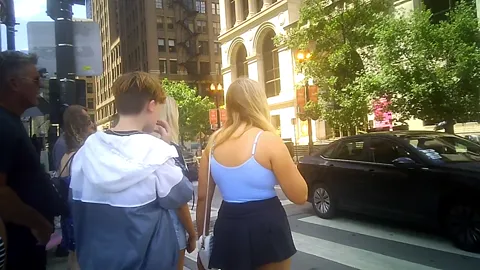 Hot Sexy Teen In A Tiny Denim Skirt I Upskirted Part 2