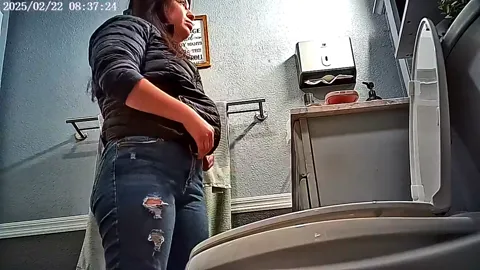 Juicy Latina Ass Bathroom Voyeur Part 14