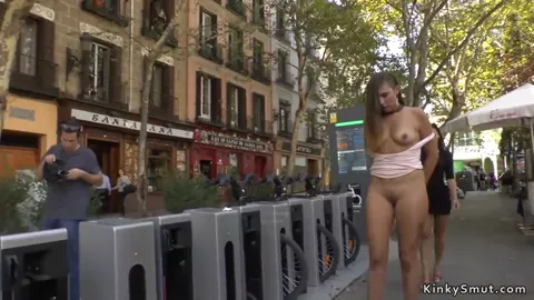 Lezdom makes sub sucking in public Part 6