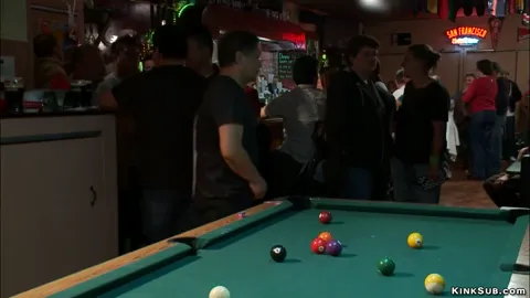 Petite slut anal fucked in public bar Part 5