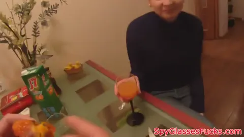 Pulled euro spreads her legs for cock in POV Part 25