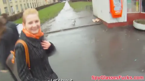 Pulled euro spreads her legs for cock in POV Part 5