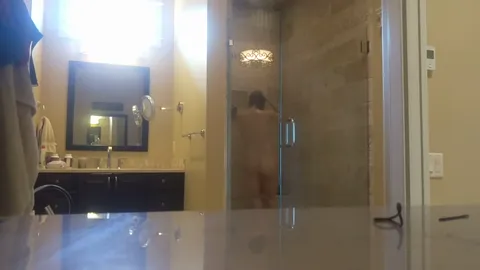 Sister home for winter break caught showering Part 11