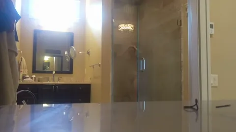 Sister home for winter break caught showering Part 14