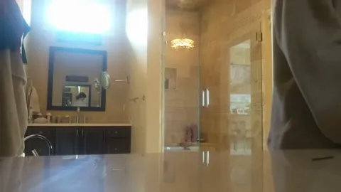 Sister home for winter break caught showering Part 2