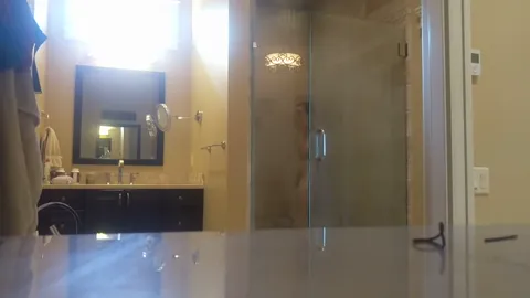 Sister home for winter break caught showering Part 24