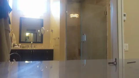 Sister home for winter break caught showering Part 25