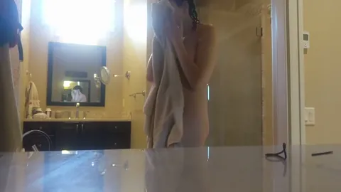 Sister home for winter break caught showering Part 29