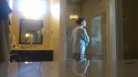 Sister home for winter break caught showering Part 3