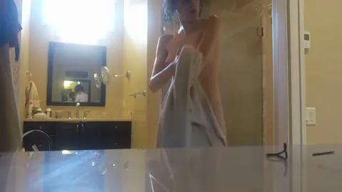 Sister home for winter break caught showering Part 31