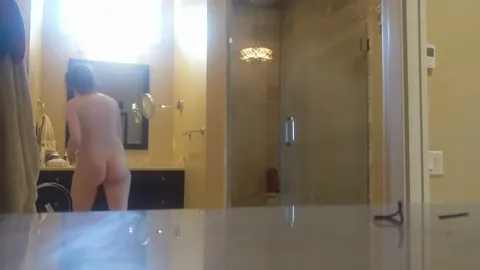 Sister home for winter break caught showering Part 34