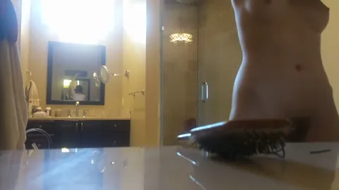 Sister home for winter break caught showering Part 40