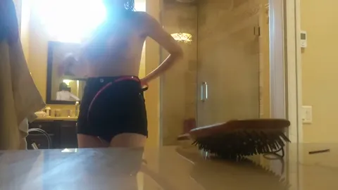 Sister home for winter break caught showering Part 49