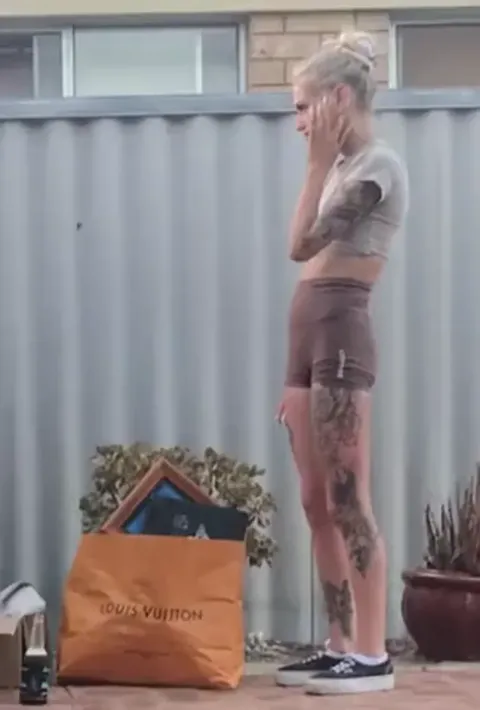 Skinny Tatted Aussie Slut Ass Caught on Spy Camera Part 1