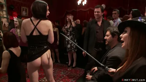 Slaves butts hard whipped in public Part 13