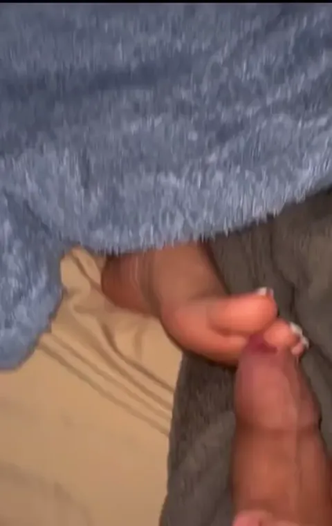 Sleeping toetjob Part 1
