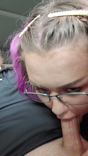 Slutty Co-worker Loving Cock In Office GIF