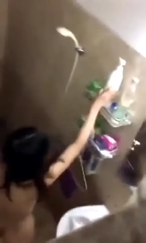 Spied sister in the shower was discovered Part 2
