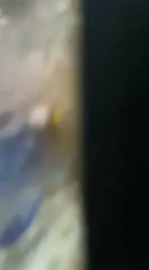 Spying neighbor Asian girl through crack peephole Part 1